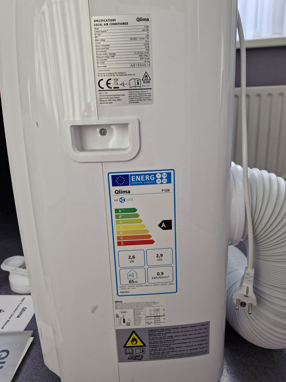 Mobiele airco Qlima p528