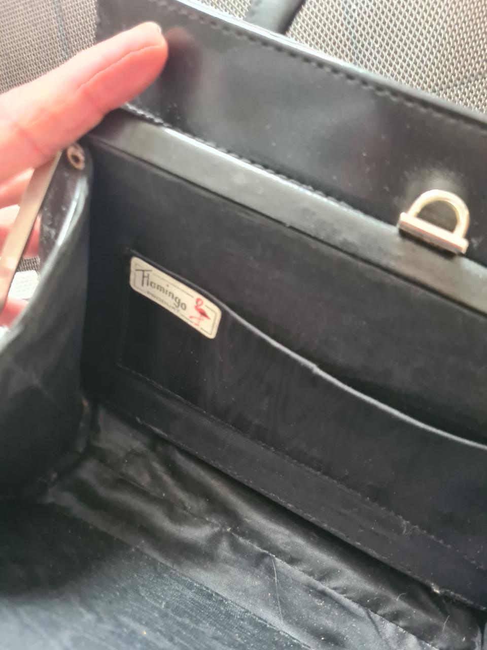 Dames vintage tas, jaren 70 In prima staat Echt leer,