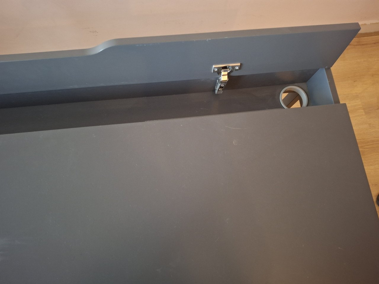 Bureau en bureaustoel antraciet