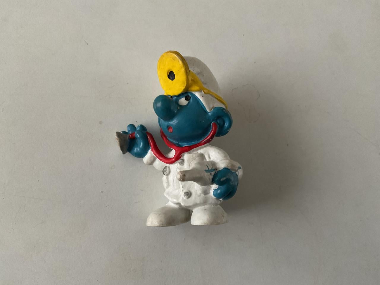 Smurfen. Peyo Schleich. Rubber. +/- 5 cm hoog.