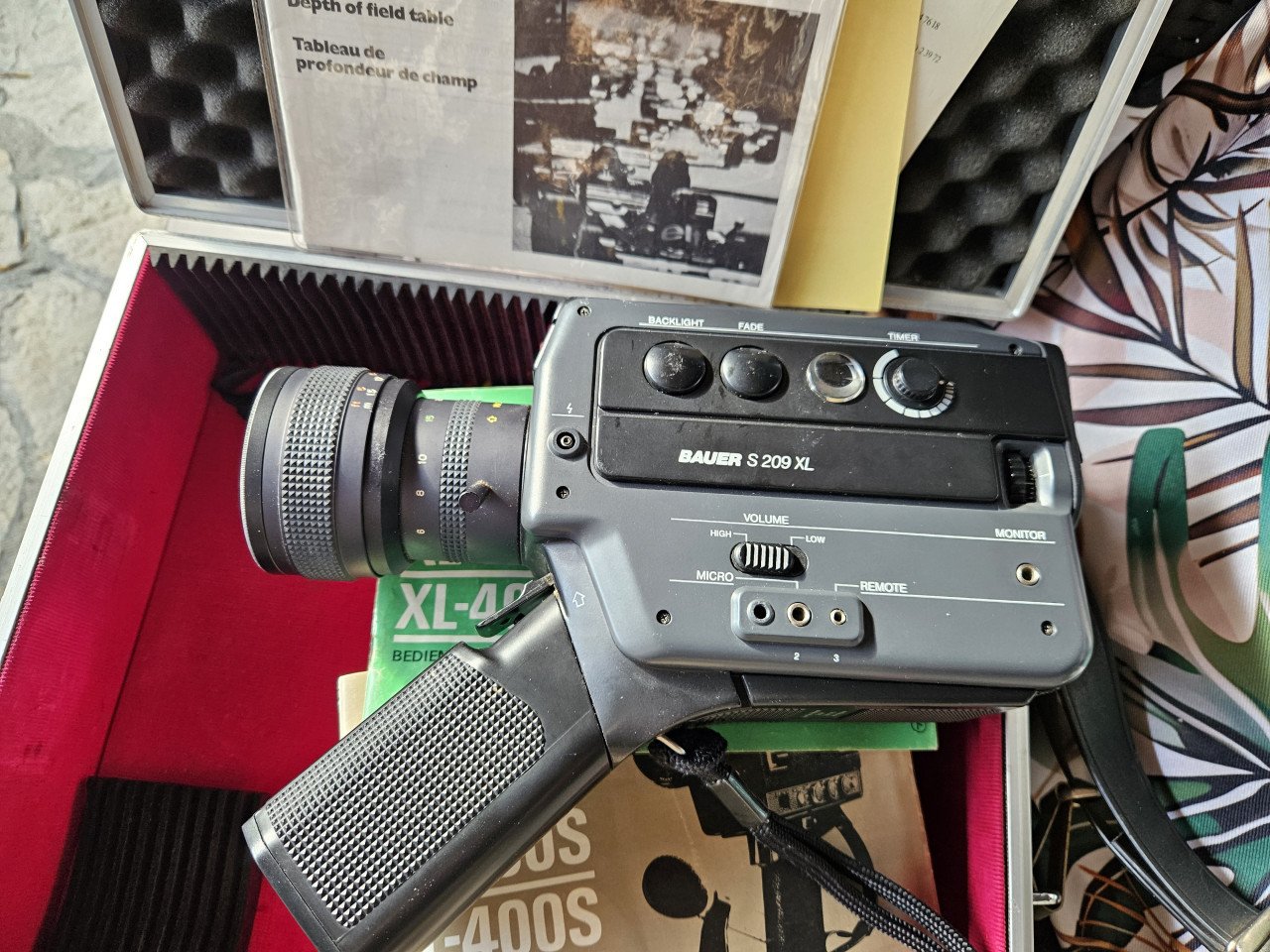 Vintage Design Bauer S 209 XL Super 8 Filmcamera met accessoires...