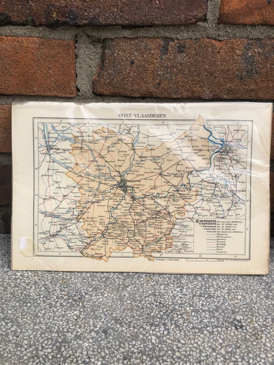 1 setje van 2 vintage kaarten van Vlaanderen.