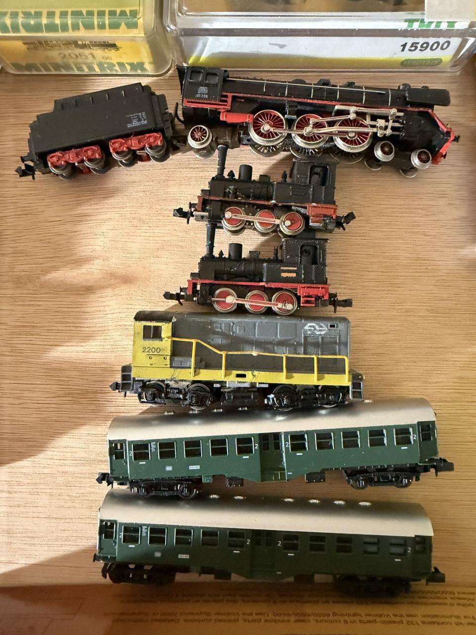 Minitrix Fleischmann Roco Arnold Lima n-spoor treinen en wagons