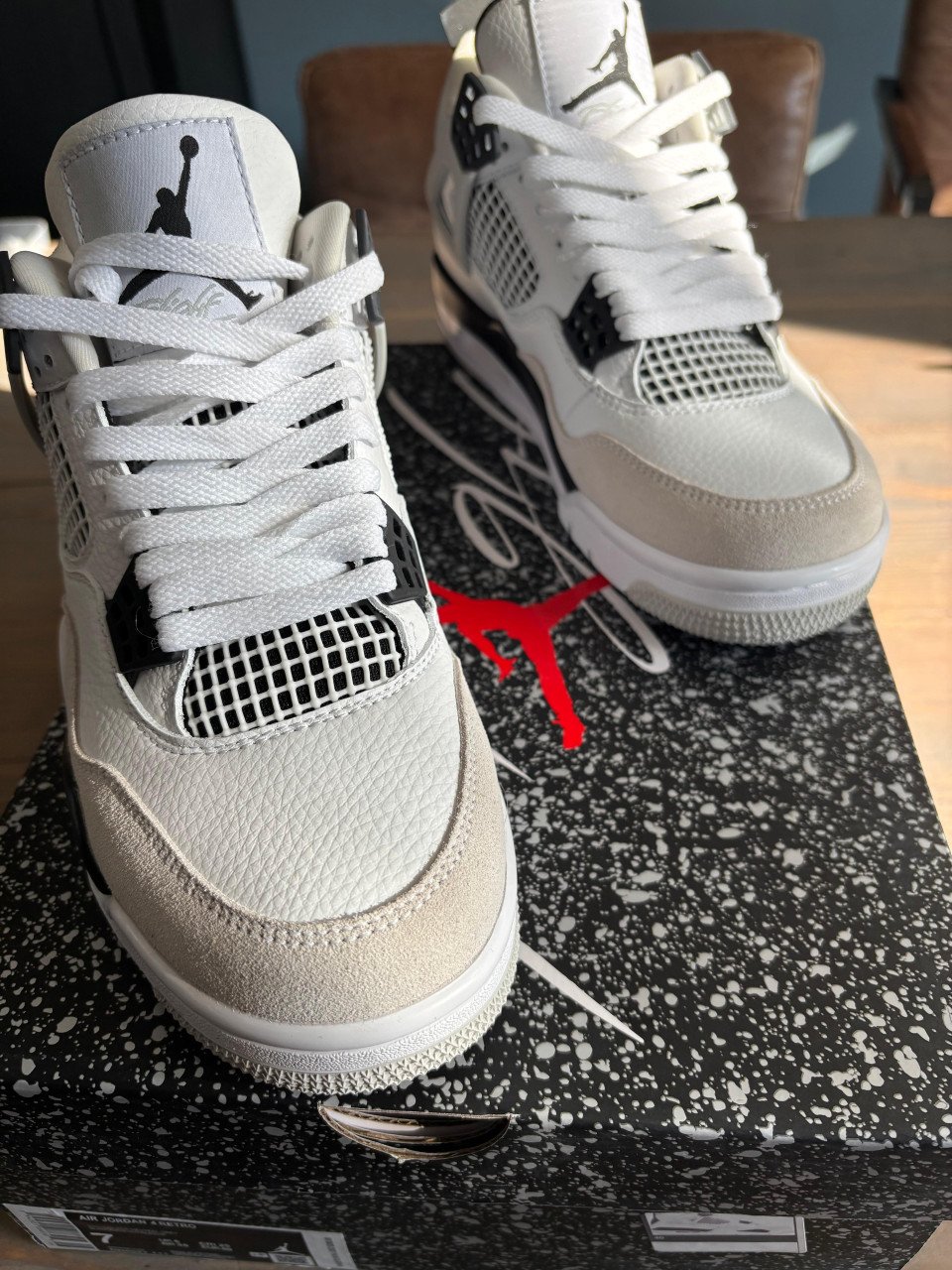 Nike Jordan 4 millitary black white maat 40