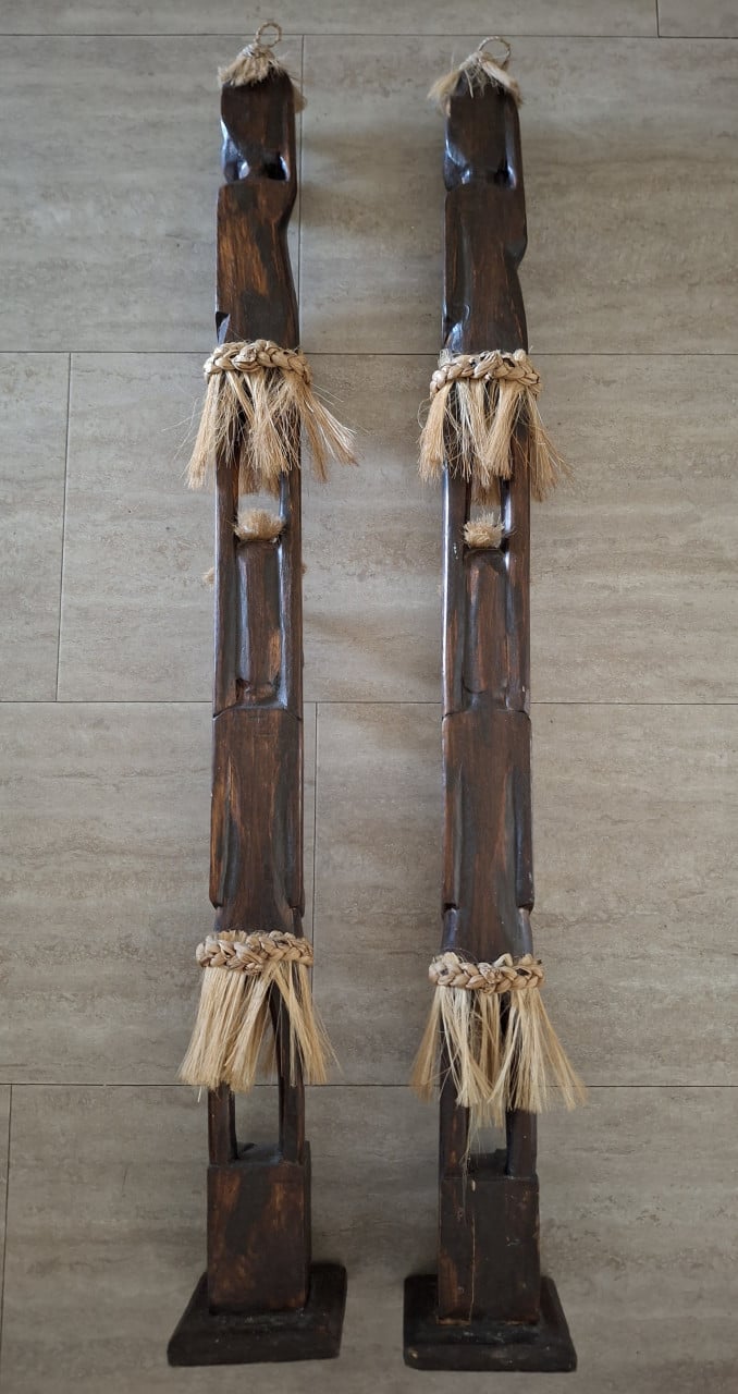 Houten Beelden, 2 stuks, 100 cm