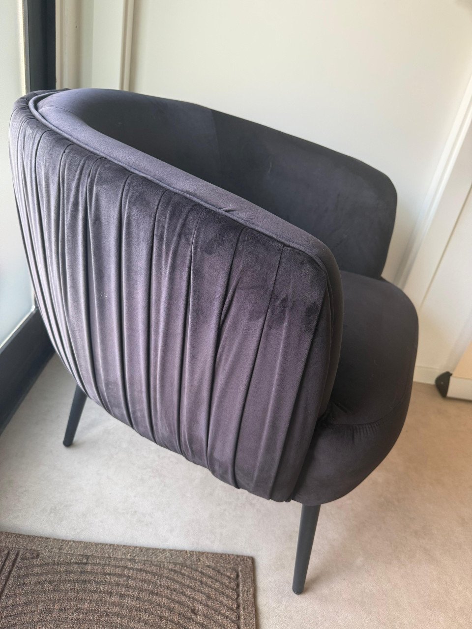 Zwarte Fauteuil- Velvet Zwart