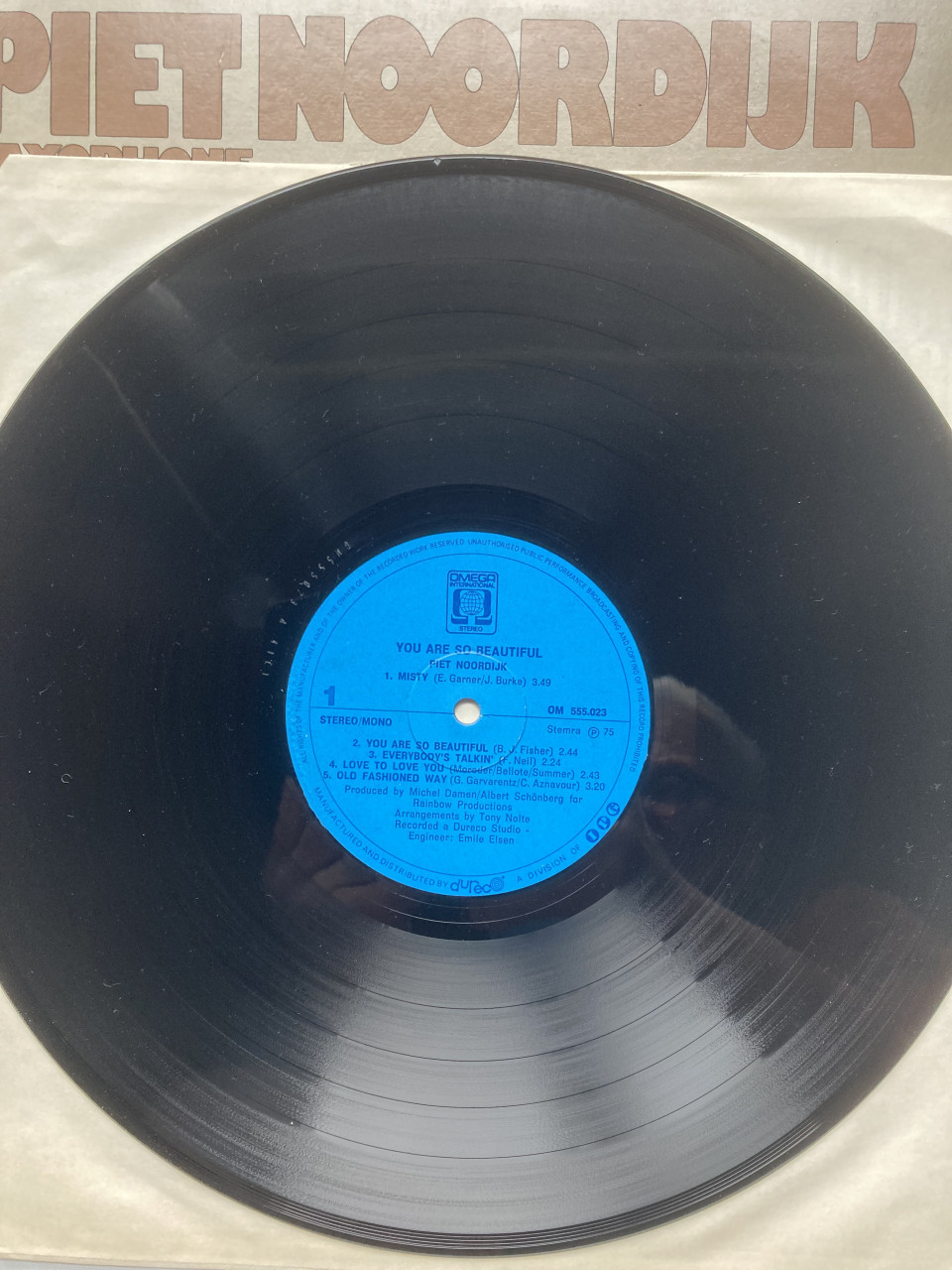 LP Piet Noordijk Saxophone You are so beautiful 1975