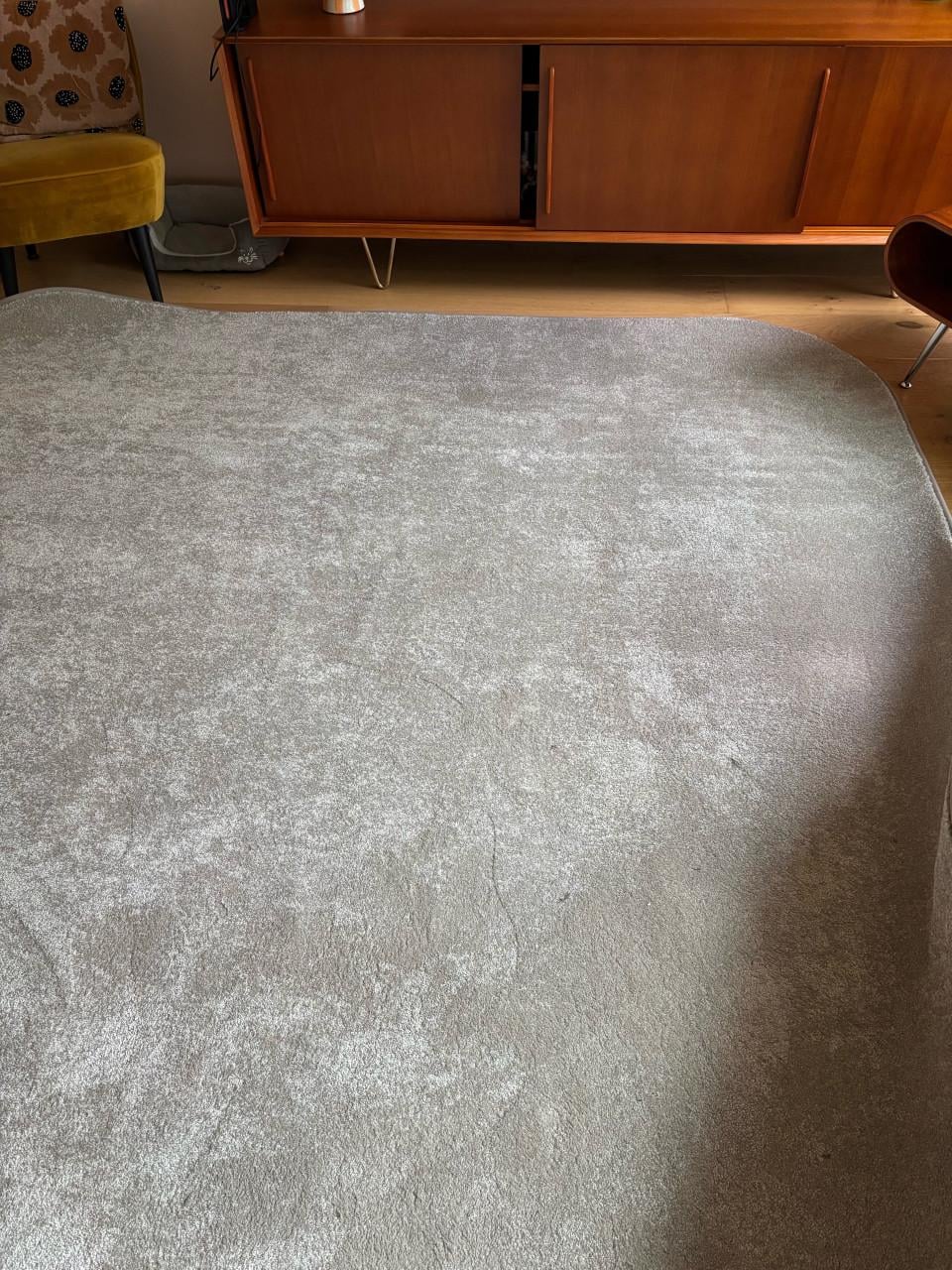 Vloerkleed 280x260 grijsbeige