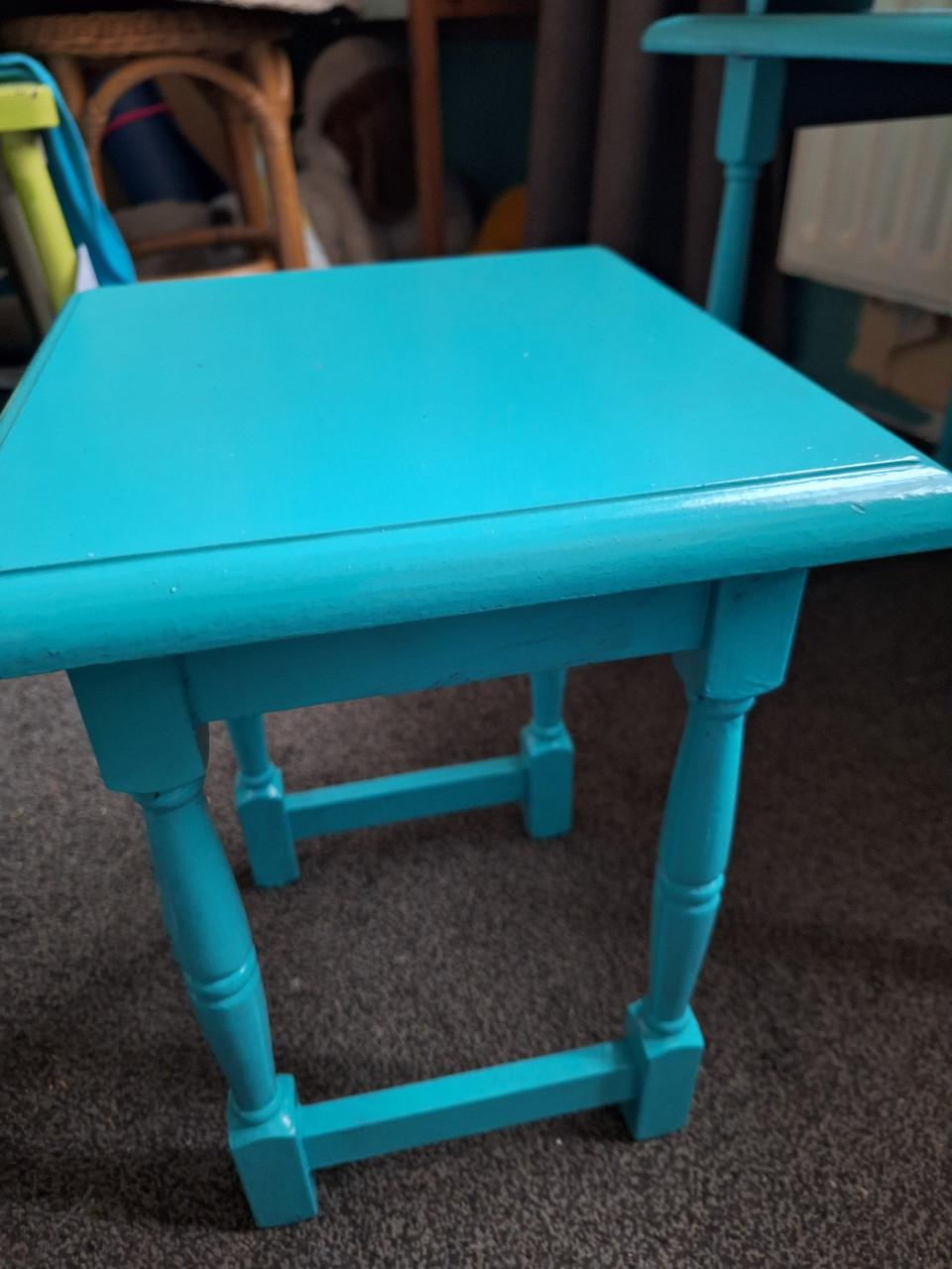 5 x turquoise blauw