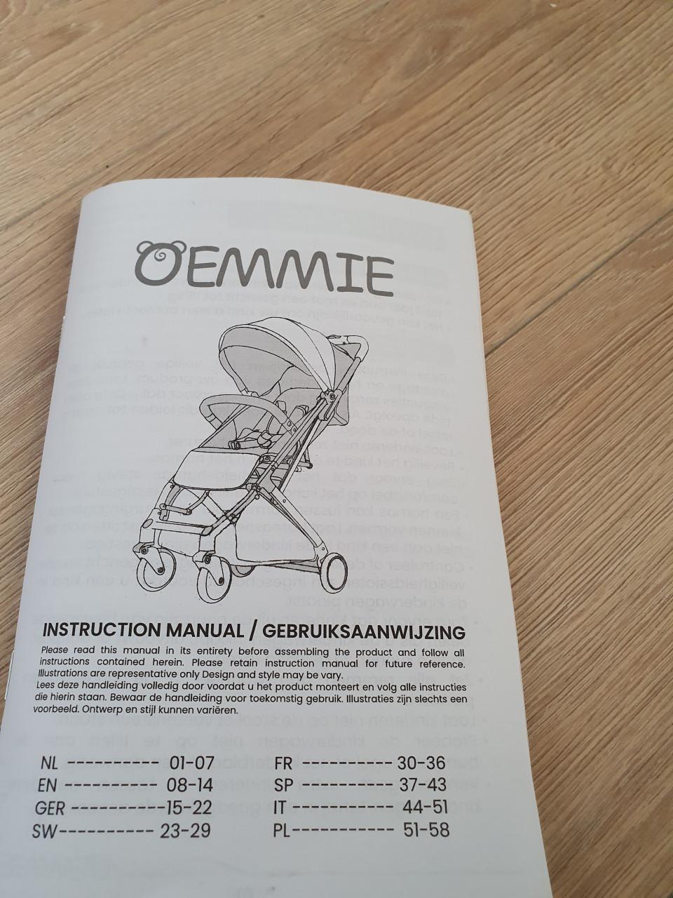 Oemmie kinderbuggy zwart nieuw in doos | 0-3 jaar / 15 kg