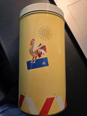 Vintage Coop beschuitbus  H21 Ø11cm
