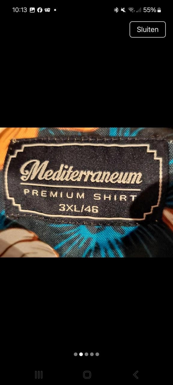 Nieuwe heren hawaii blouse mt xxxl marine /geel gebloemd