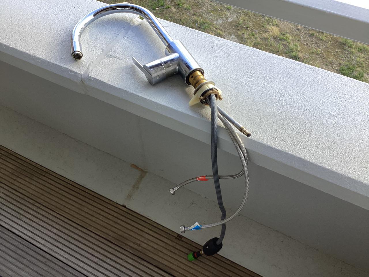 Luxe grohe kraan met flexibele uitloop