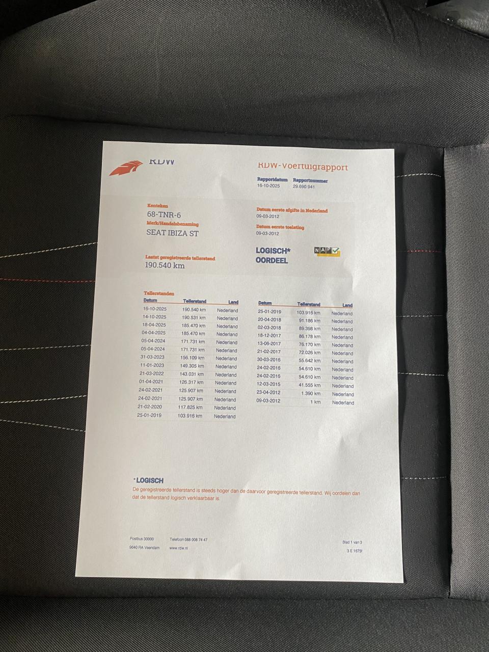 Seat Ibiza 1.2TDI 55KW Ecomotive ST 2012 Zwart | NAP