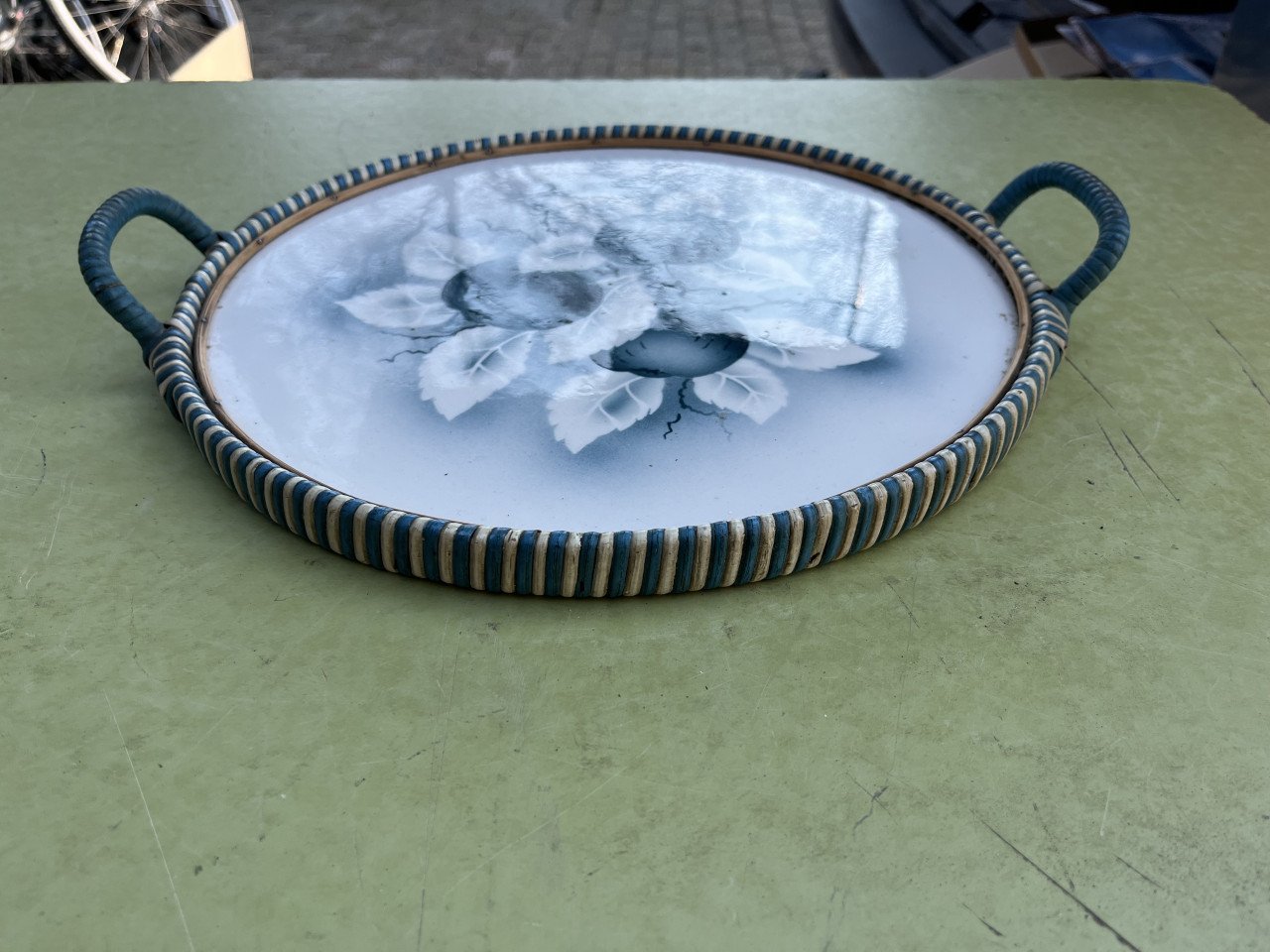 Porseleinen serveerschaal Antieke art-deco
