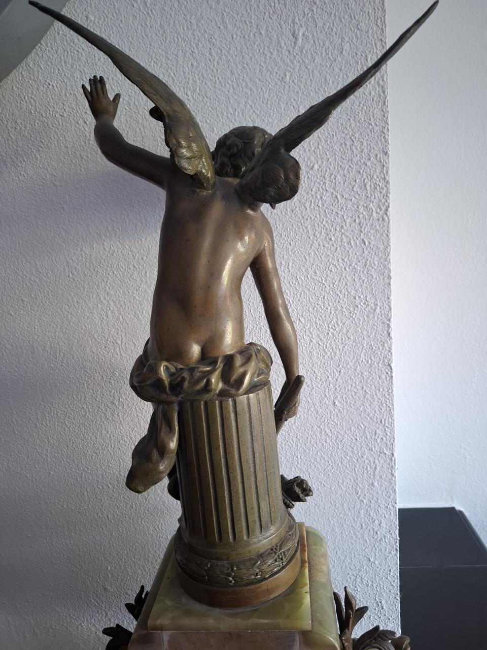 Antieke Franse pendule met Cupido
