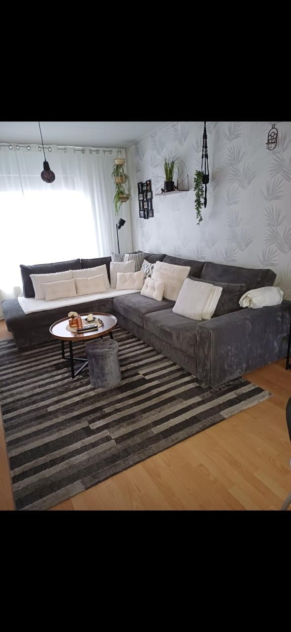 Vloerkleed 200..290 grijs zwart