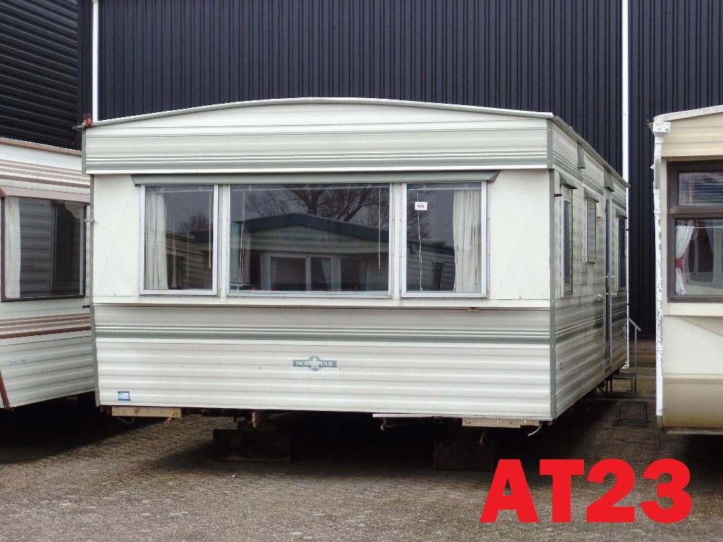 Div. modellen compacte stacaravans en chalets 1 of 2 slaapkamers te koop