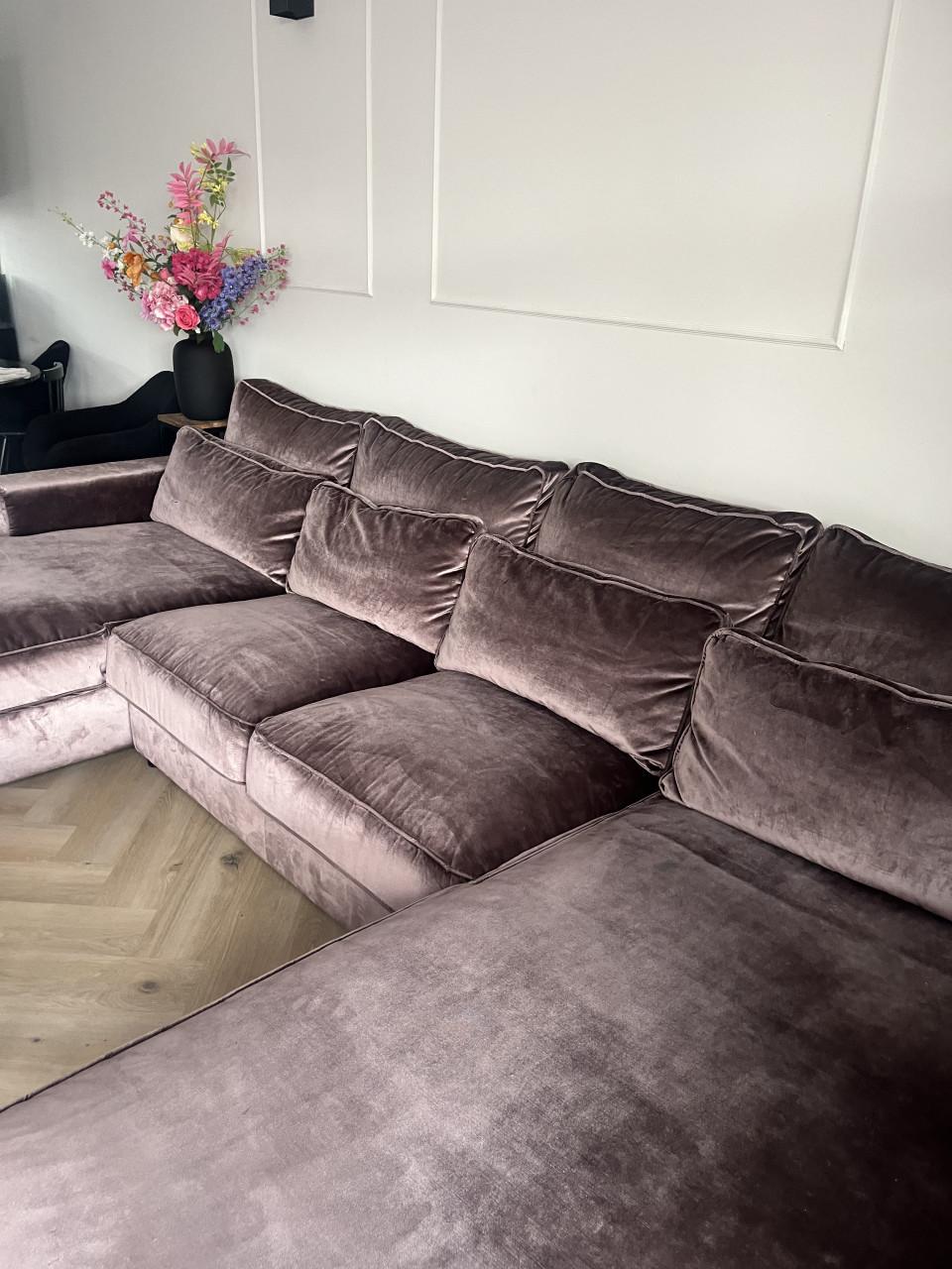 Luxe velvet U-lounge bank