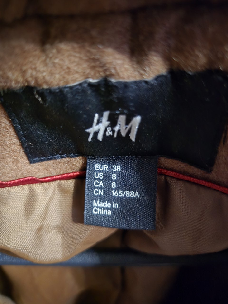 Jas met ceintuur en dubbele rij knopen H&M Maat 38