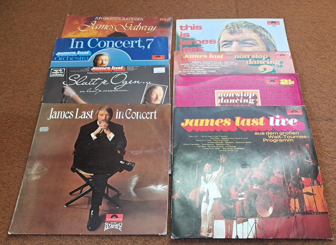 Grammofoonplaten set jaren 70-80 James Last, Jim Reeves etc