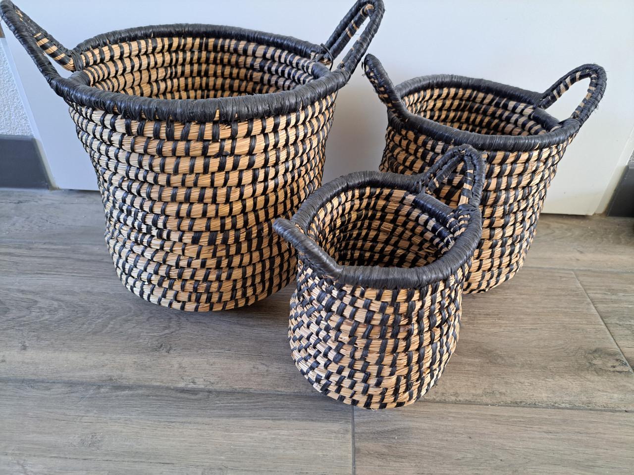 Set van 3 prachtige manden