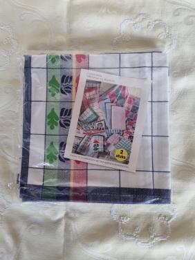 Nieuw: 2 theedoeken boerenbont