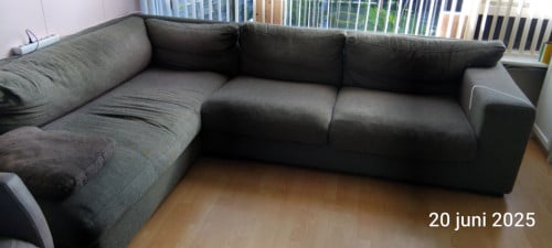 Donker grijs hoekbank