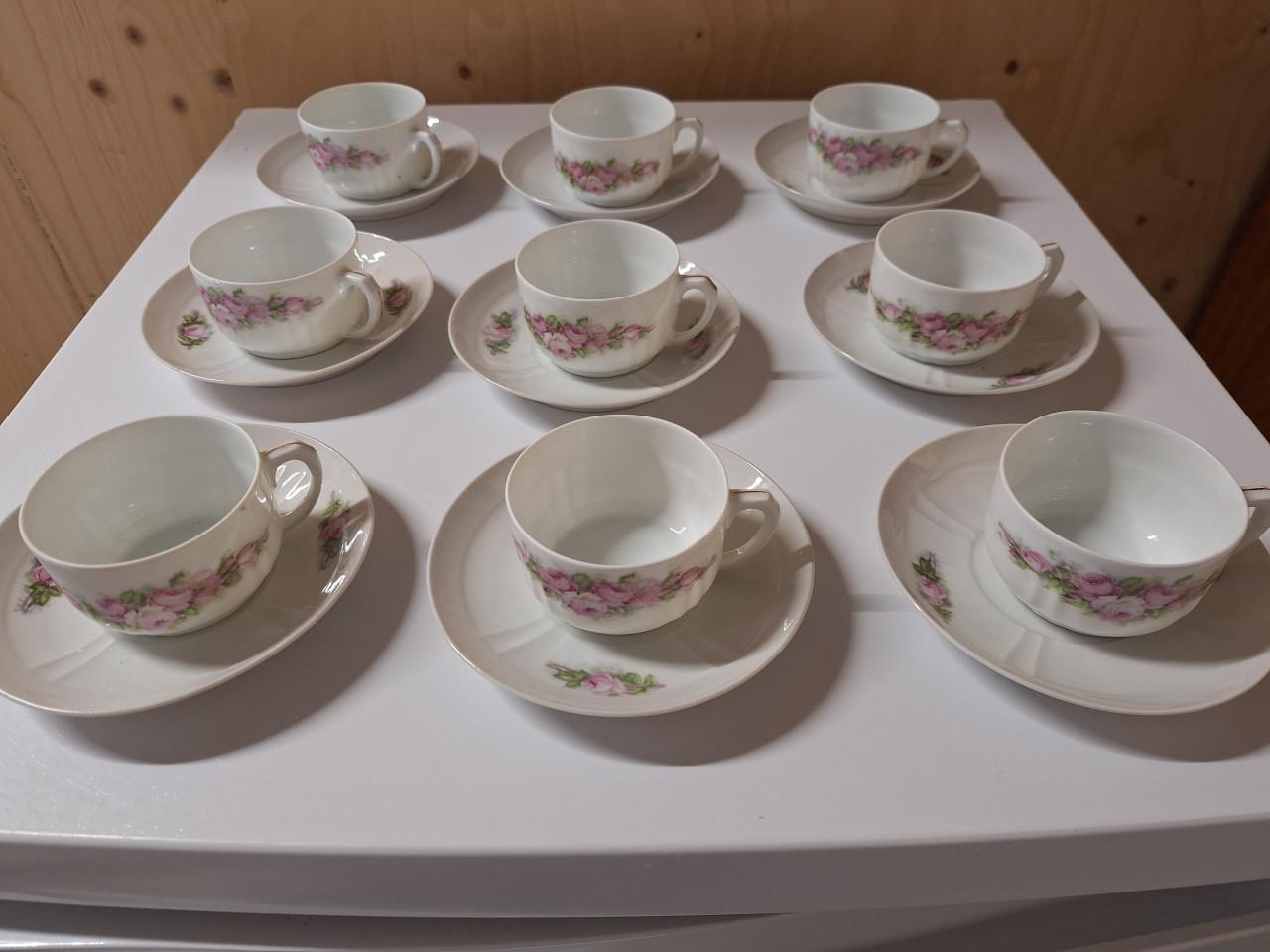9 brocante kop en schotels Merk DG Epiage