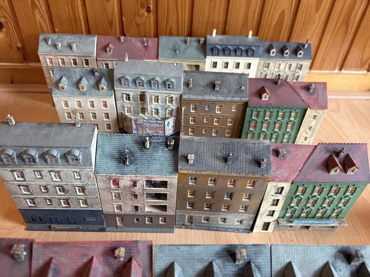 Set huisjes voor de modelspoorbaan