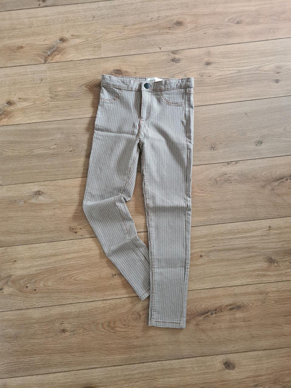 Lefties beige geruite broek maat 140