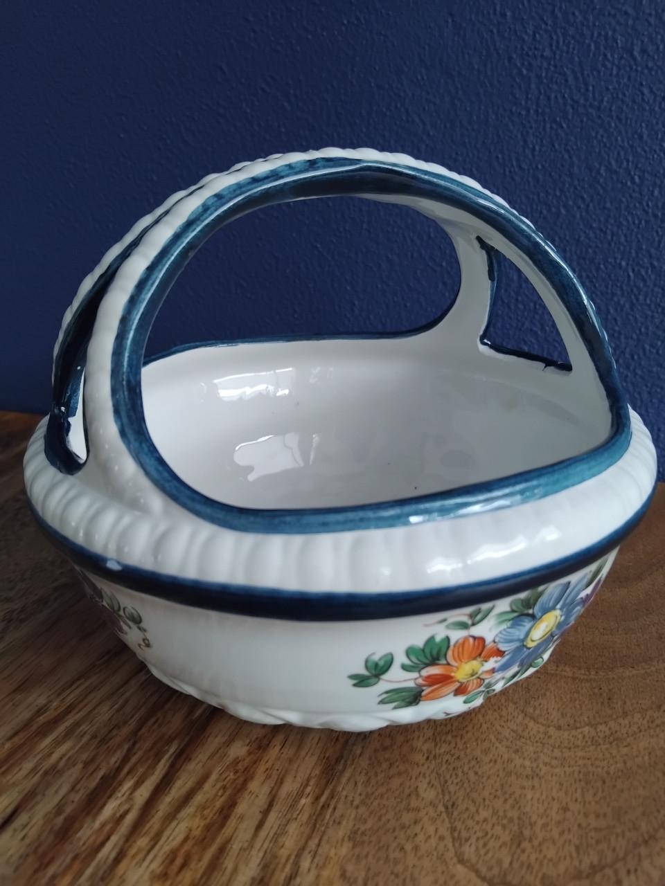Vintage Italiaans Keramiek mand / mandje