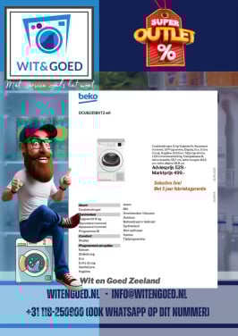 BEKO condensdroger– 5JR garantie -KRACHTIGE CONDENSDROGER VOOR ELK GEZIN!