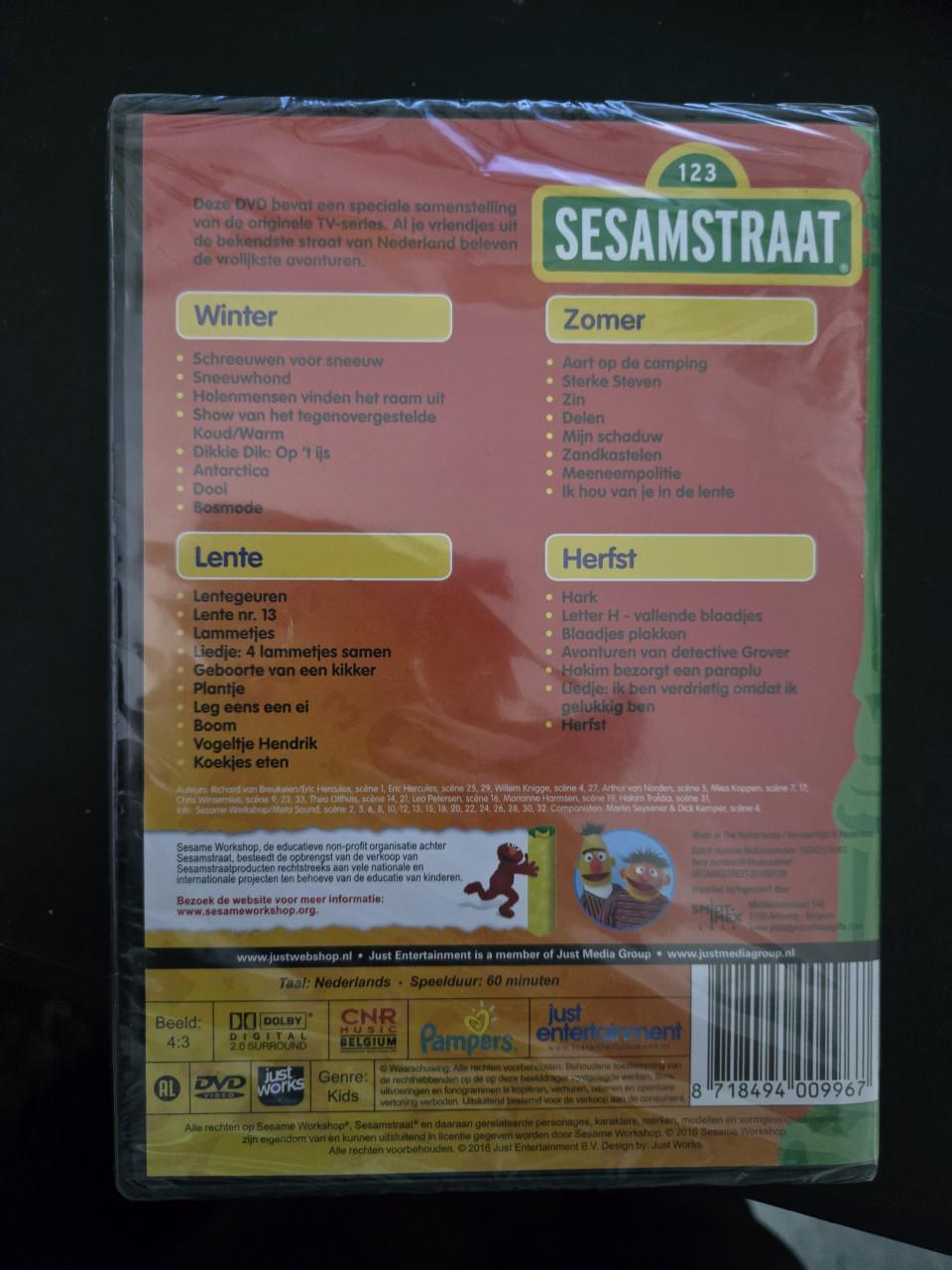 DVD speciale uitgave van Sesamstraat Seizoenen Nieuw en geseald  2008.
