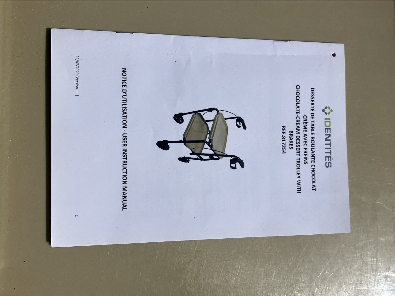 Binnen Rollator met dienblad
