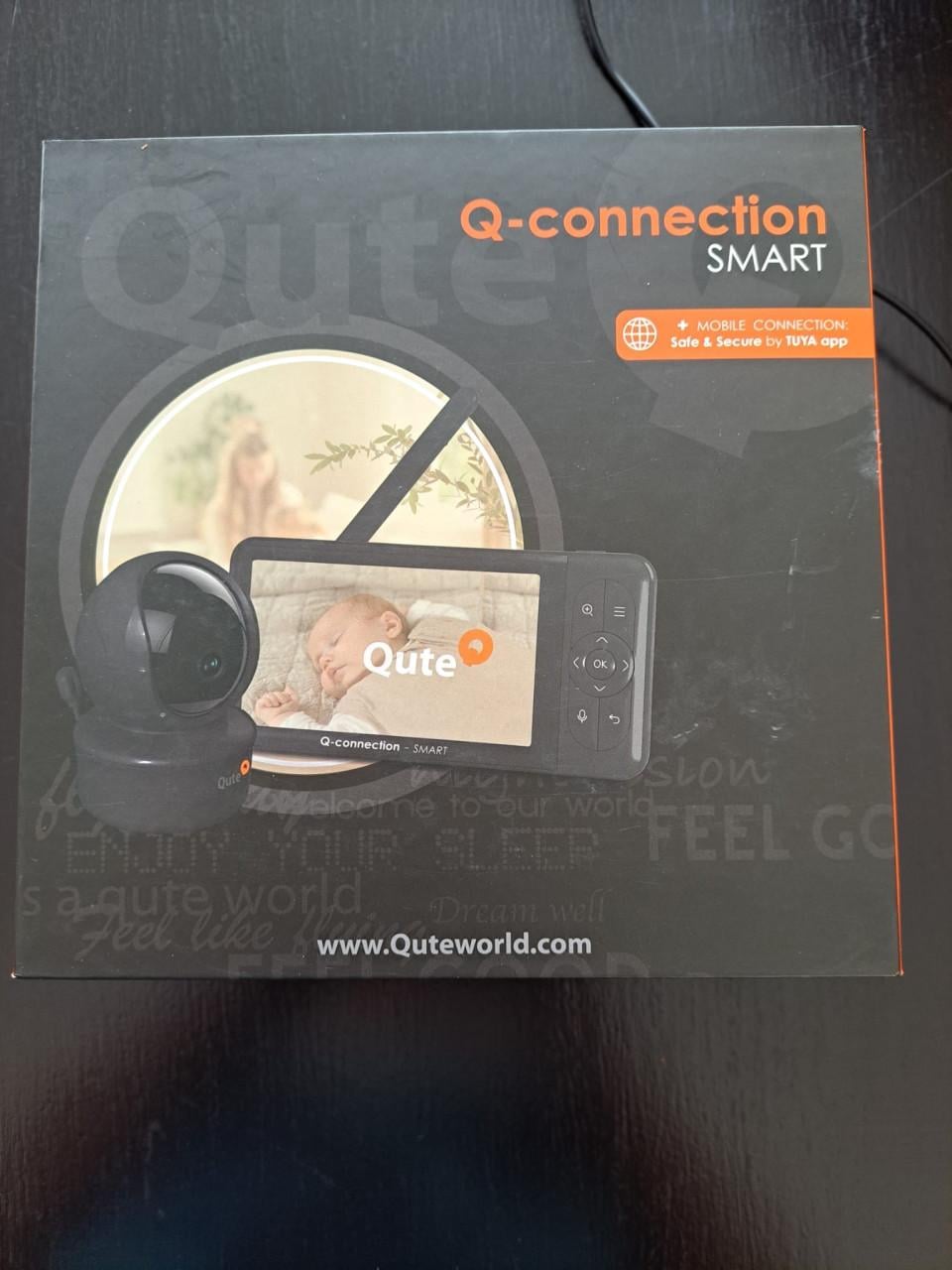 Qute Beeldbabyfoon Q-Connection Smart WIFI 2-IN-1 5HD - Zwart