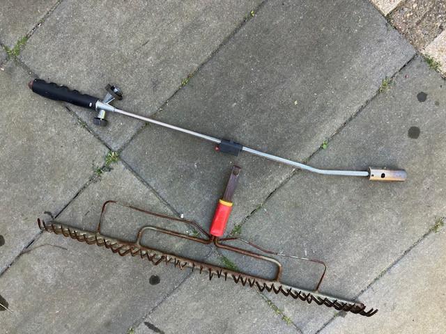 Partij (hand) tuingereedschap