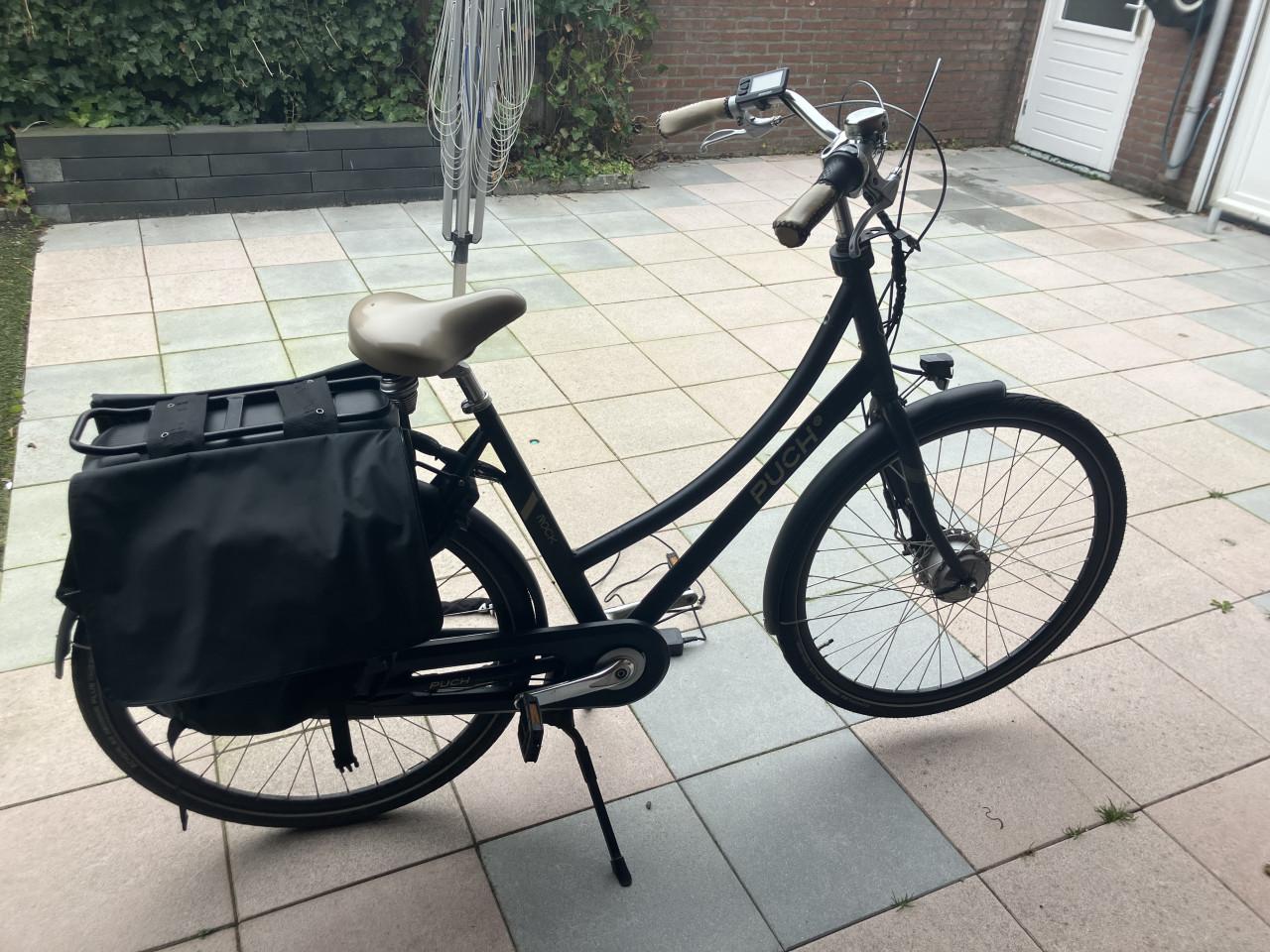 Puch E-Rock zwarte damesfiets