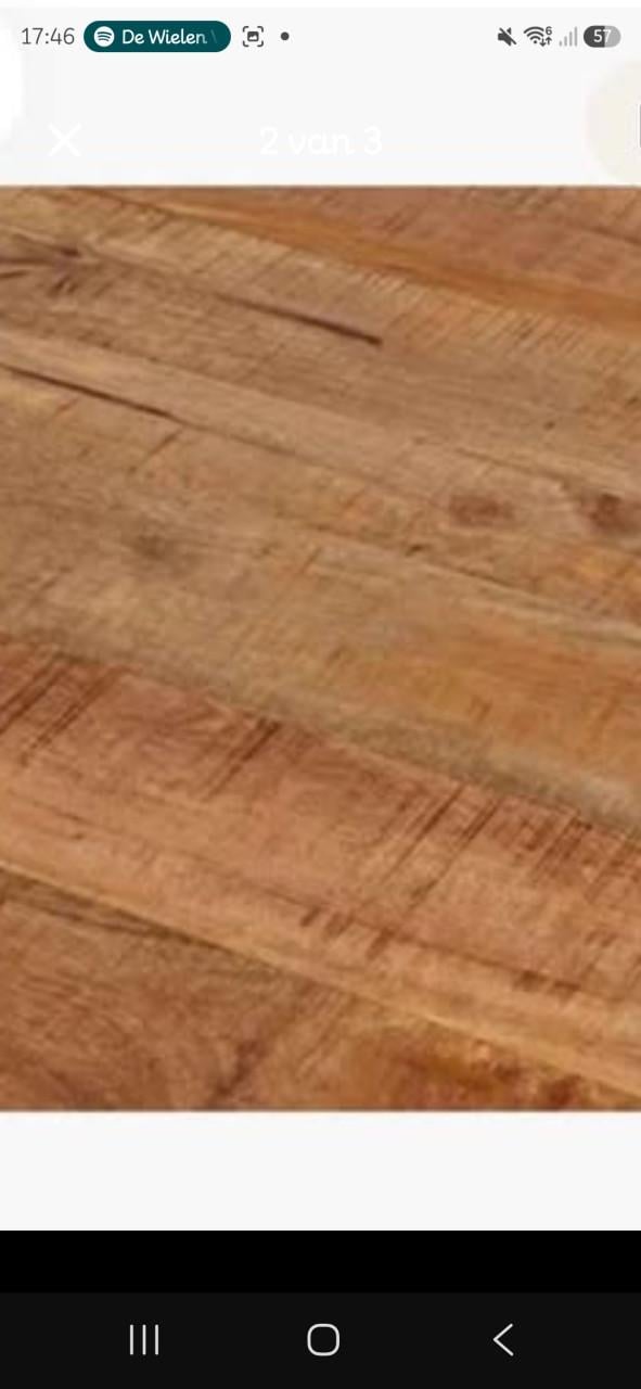 Ronde manghouten eettafel 130cm