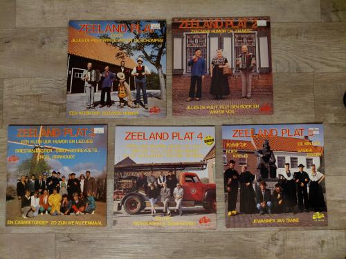 5 LP's Zeeland plat . Nrs: 1, 2, 3, 4 en 5.