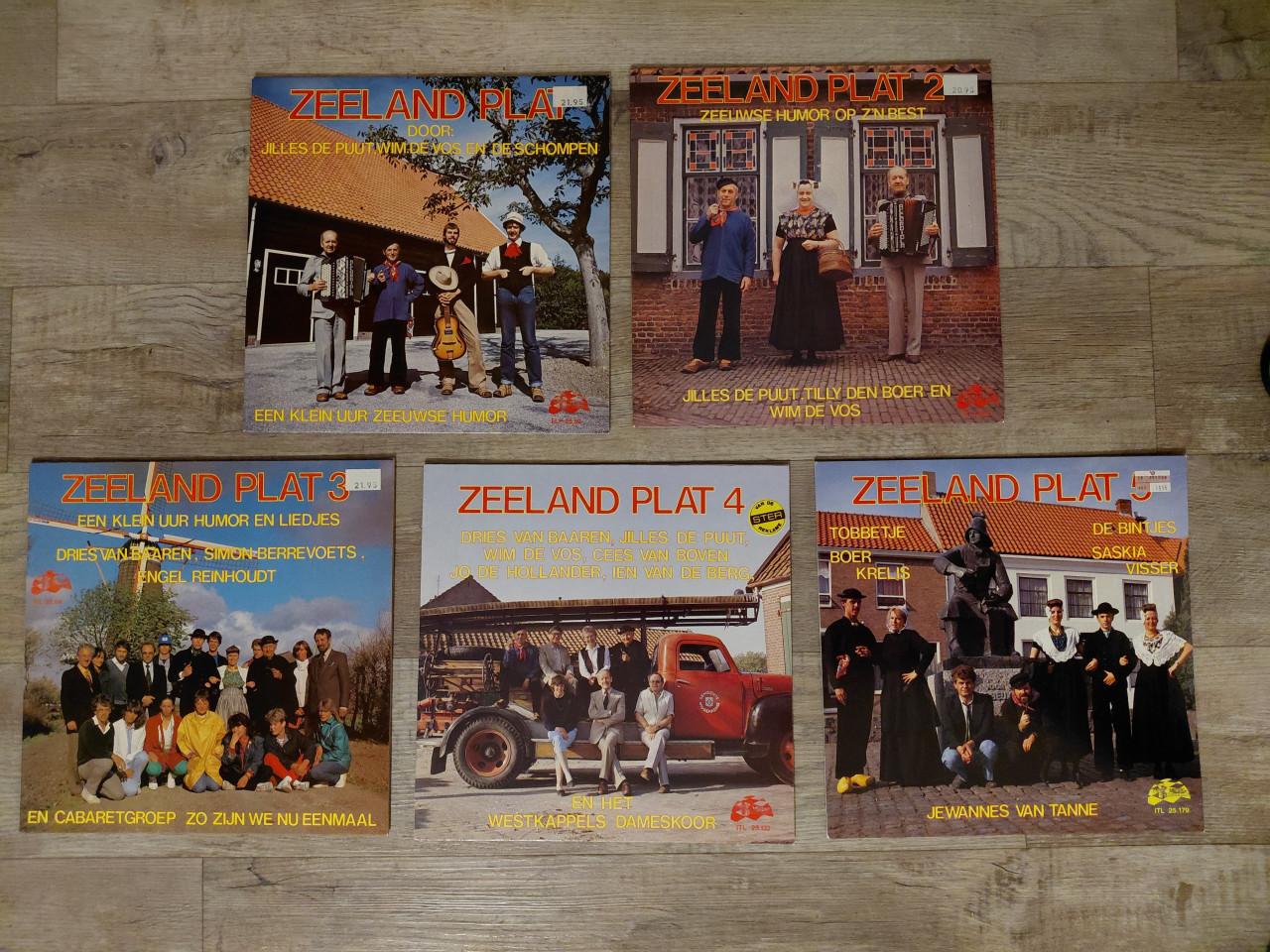 5 LP's Zeeland plat . Nrs: 1, 2, 3, 4 en 5.