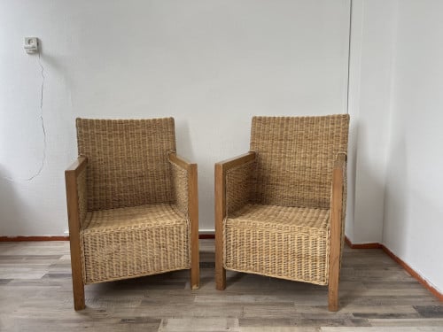 2 Rieten Fauteuils