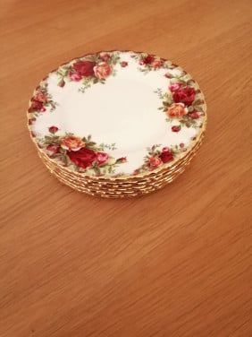 Gebaksbordjes van Old Country Roses