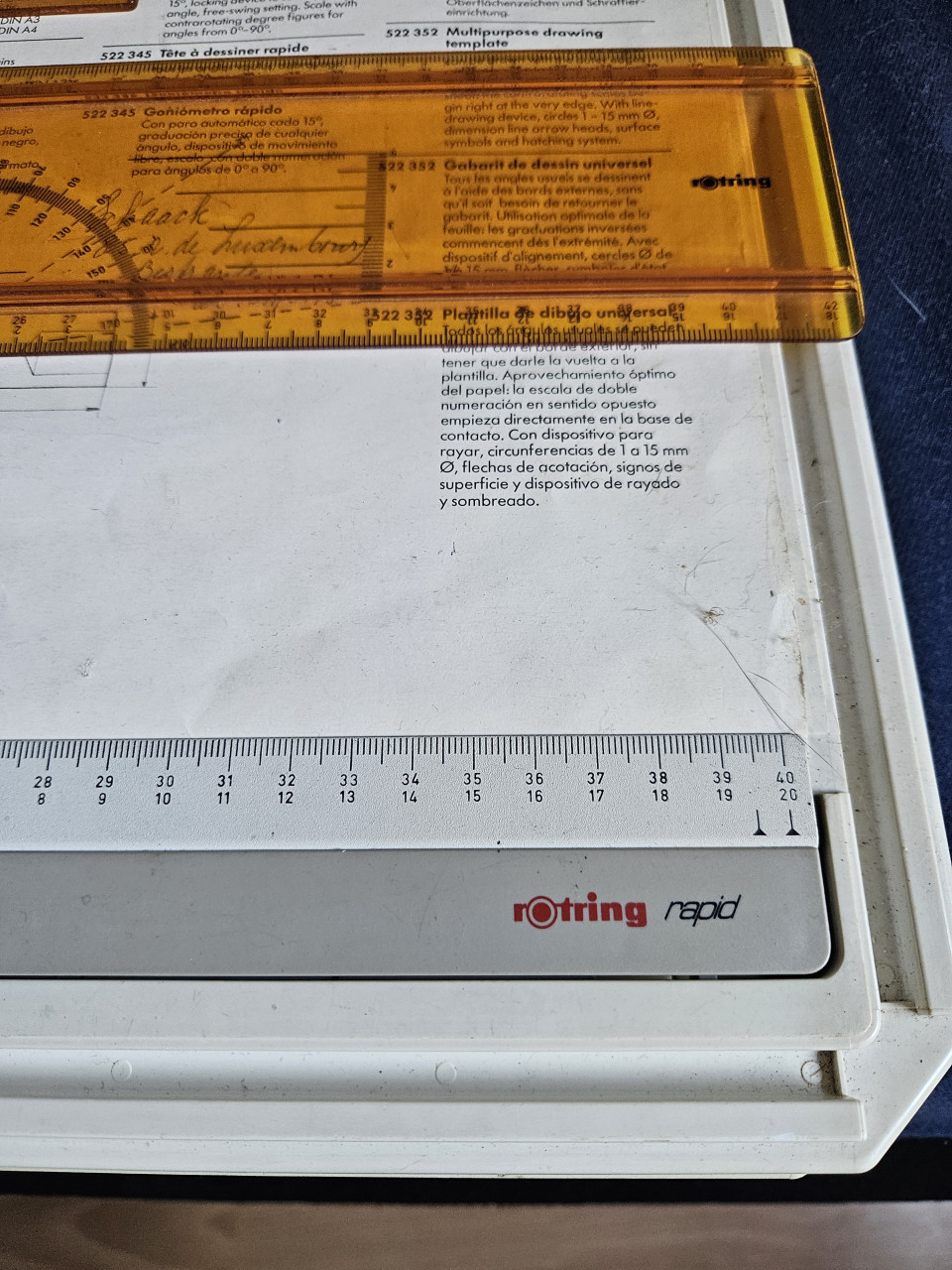 2x Rotring rapid tekentafels/tekengerei met verschillende sjablonen..