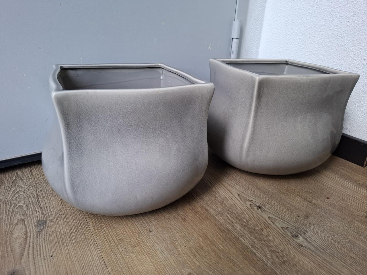 Twee prachtige bloempotten