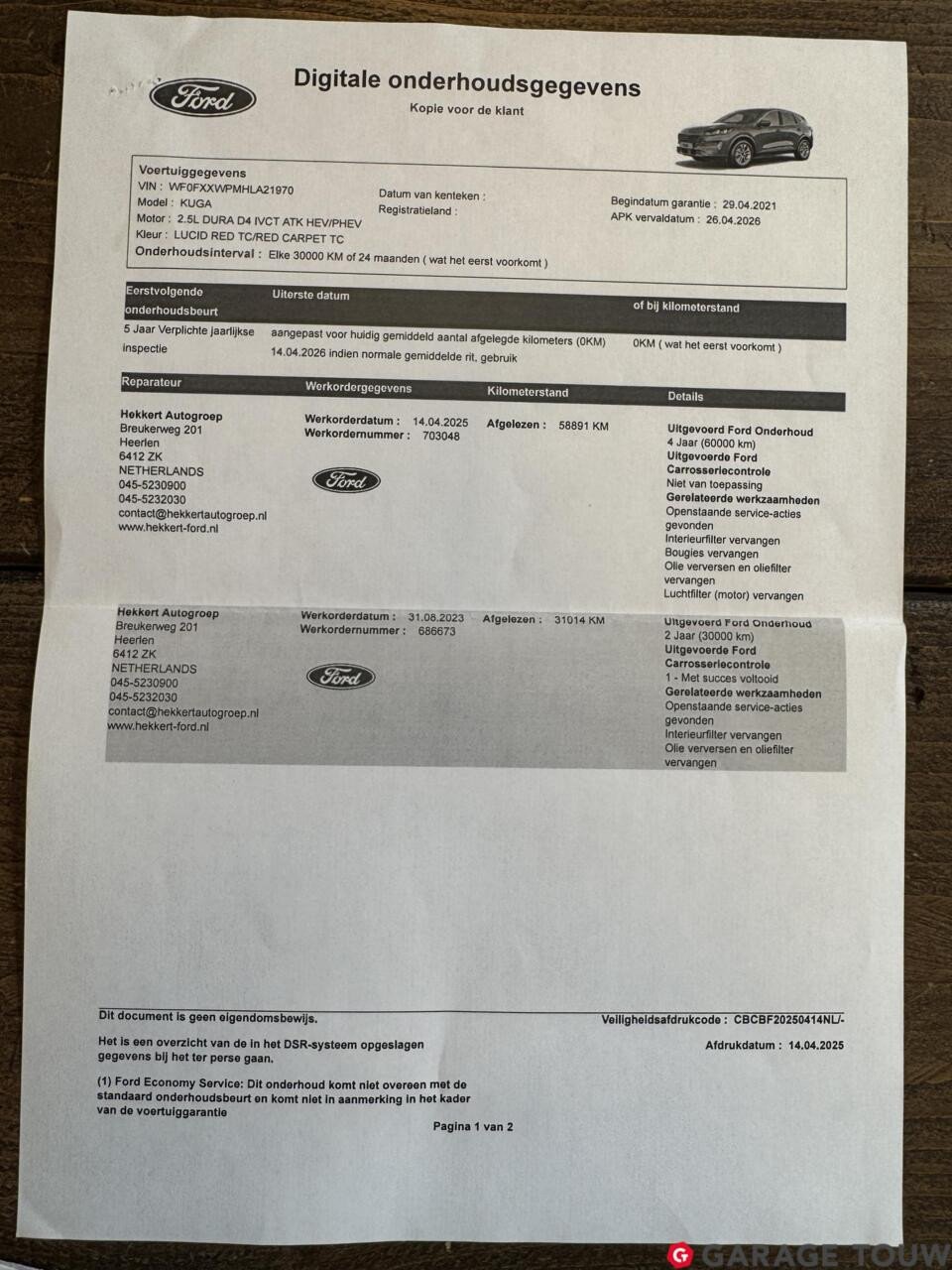 Ford Kuga 2.5 phev titanium