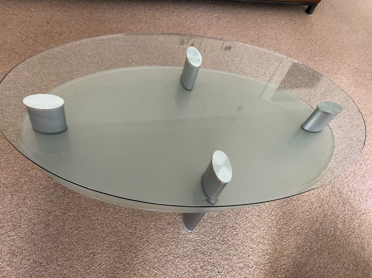 Glazen salontafel