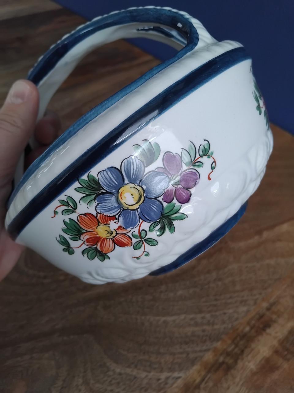 Vintage Italiaans Keramiek mand / mandje