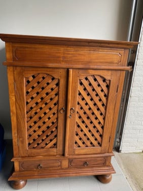 Vintage kast 2 deurtjes/2 lades