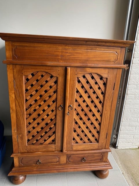 Vintage kast 2 deurtjes/2 lades